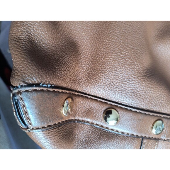 Michael Kors Leather Large Shoulder Bag Brown Hobo - Picture 5 of 10